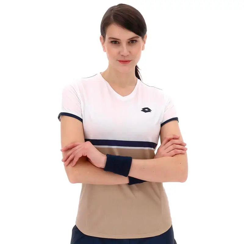 Tech V Camiseta De Manga Corta Mujeres-Beige Entrega Rápida