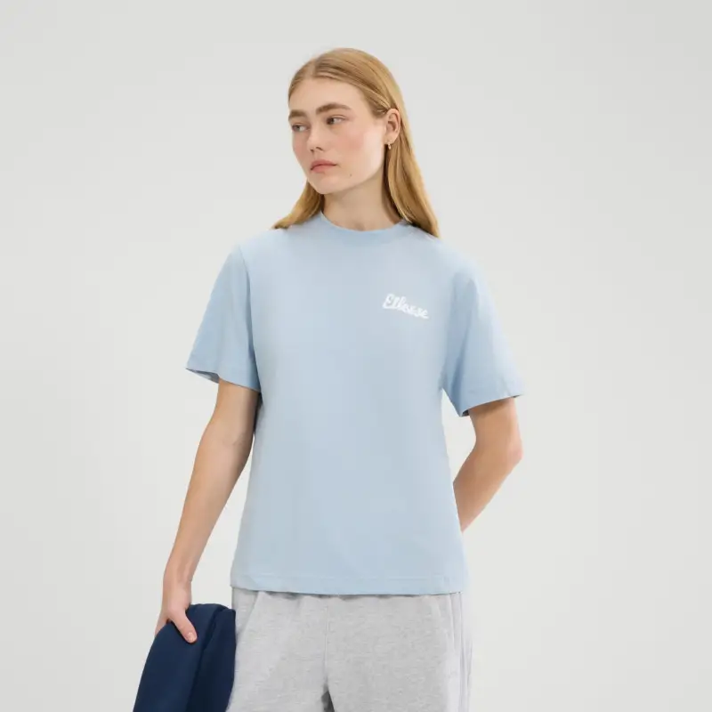 Mejor Precio Soffio Camiseta De Manga Corta Mujeres-Azul Claro,Blanco